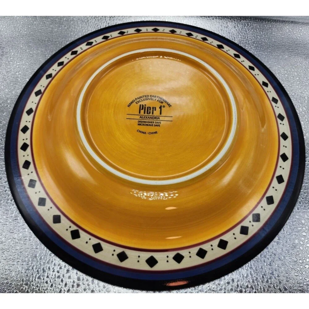 Pier 1 Imports Hand Painted Earthenware 